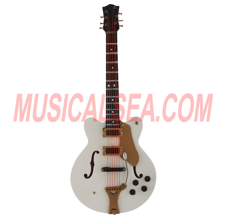 Miniature guitar christmas ornament for promo